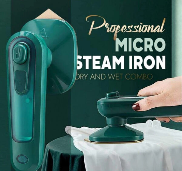 "Professional Micro Steam Iron – Handheld Portable Garment Steamer for Household Ironing